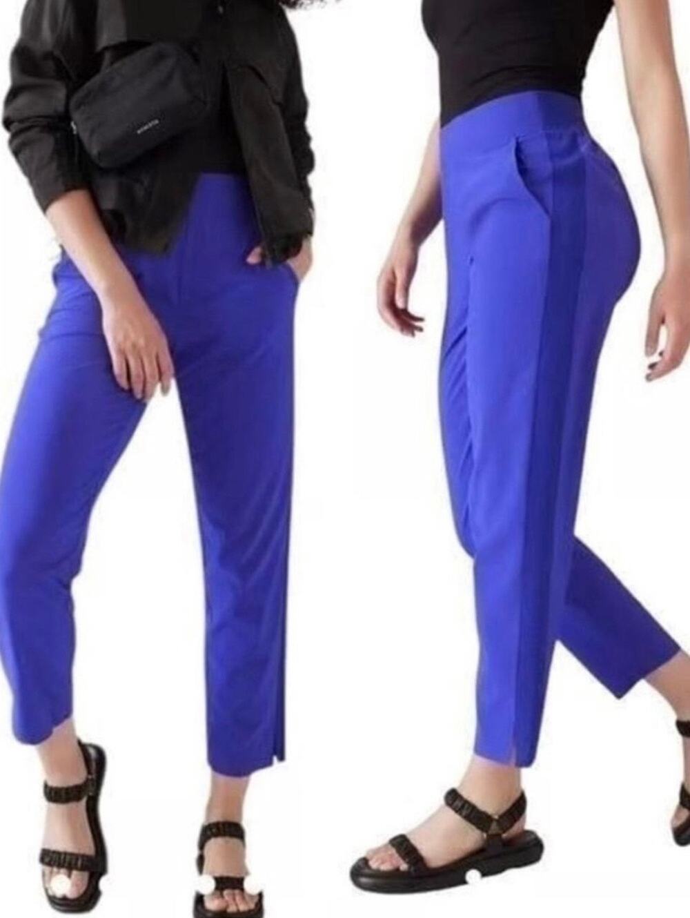 Athleta Brooklyn Lined Pant Blue Size 10 Activewear Athletic